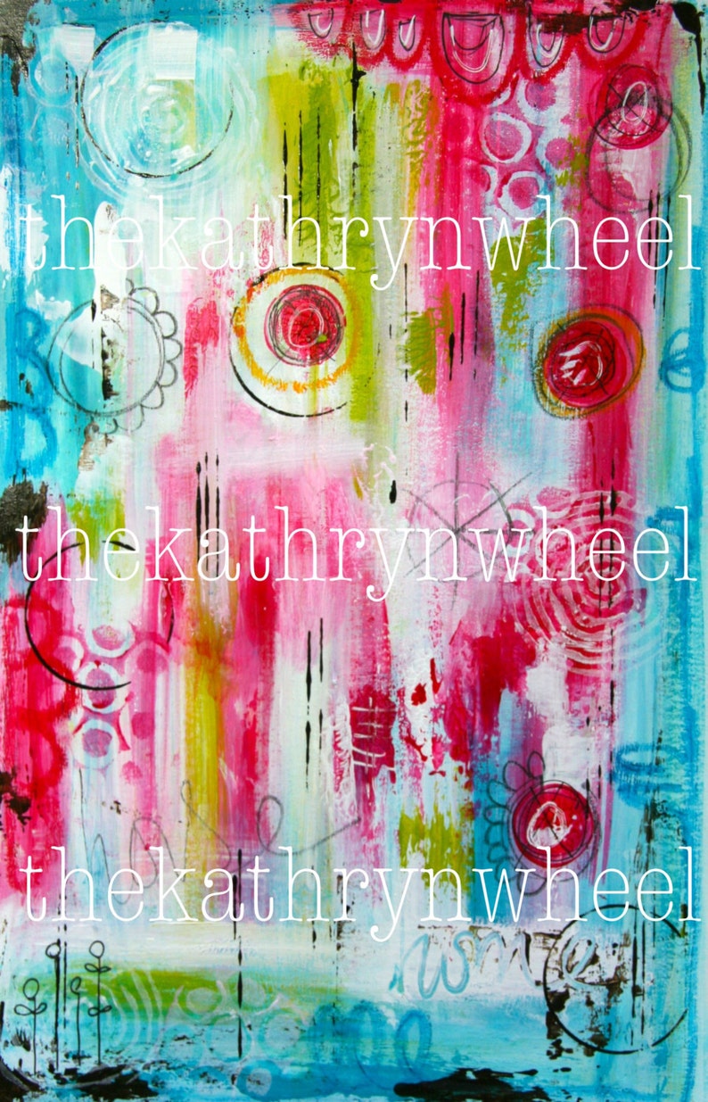 Set of 4 Mixed Media Backgrounds Instant Download Digital Etsy