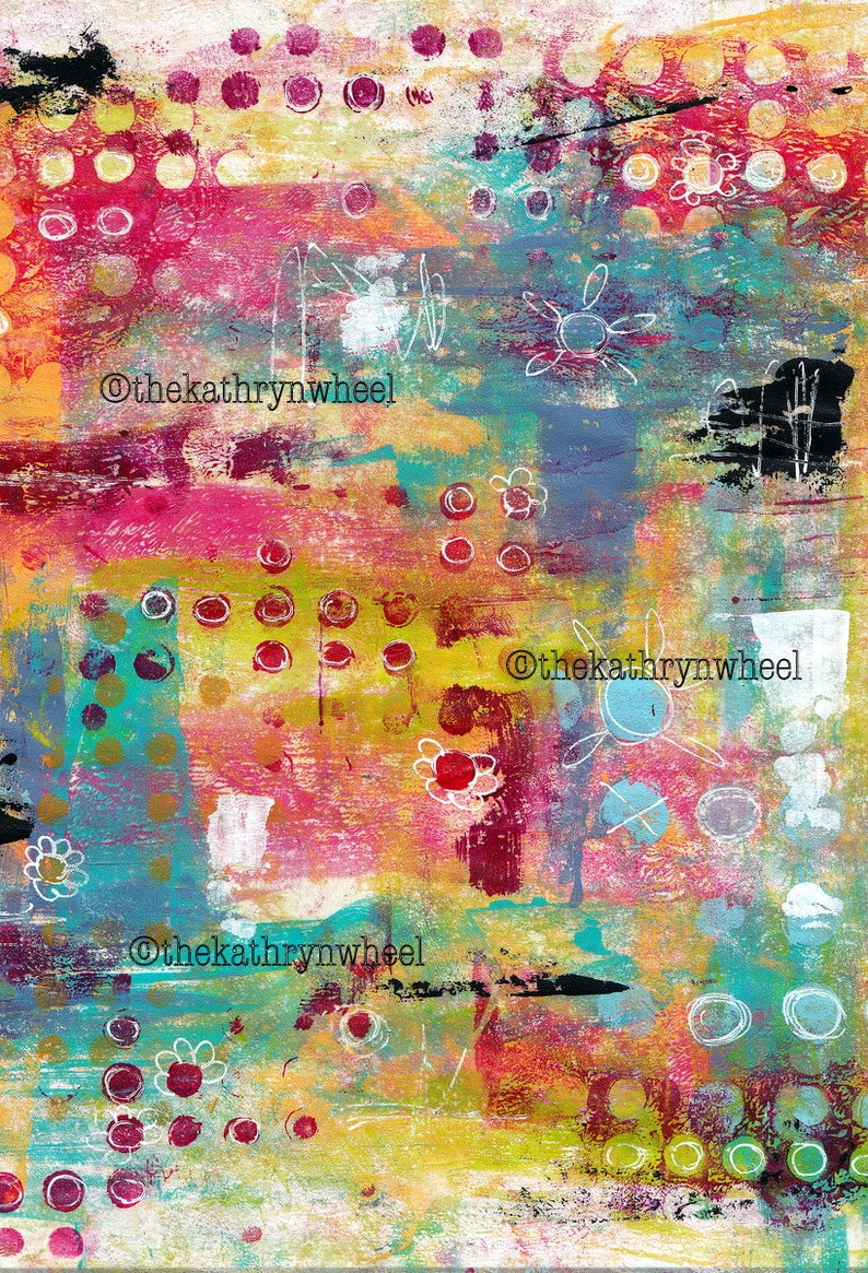 Set of 4 Mixed Media Backgrounds Instant Digital Download Etsy