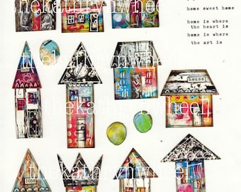 Collaged houses download