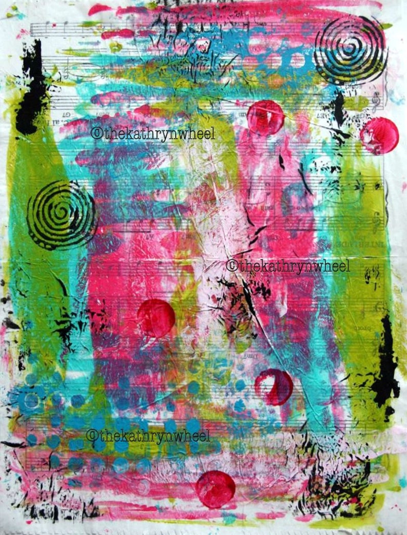 Set of 4 Mixed Media Backgrounds Instant Digital Download Etsy