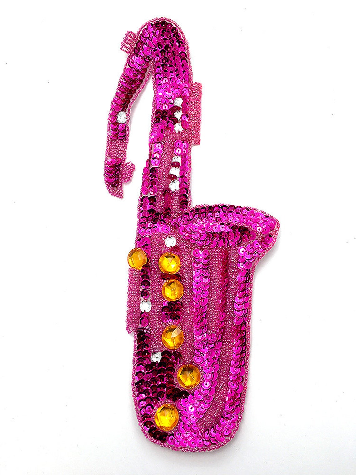 Choice of Color Saxophone Applique Sequin Beaded 13 X Etsy