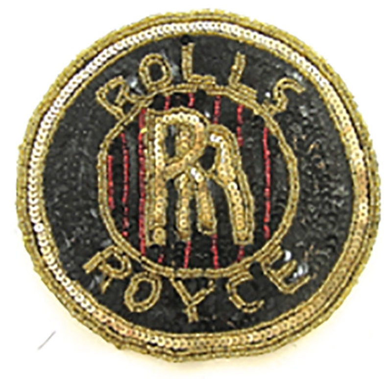 Rolls-Royce Car Emblem Patch Applique Sequin Beaded 6 | Etsy