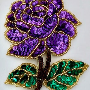 Sequin Flowers in Different Colours Flower Applique Flower Patch With  Rhinestone Multi Color Flower 