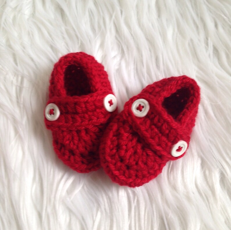 Baby Boy Newborn Christmas Shoes Red Baby Booties Crochet - Etsy
