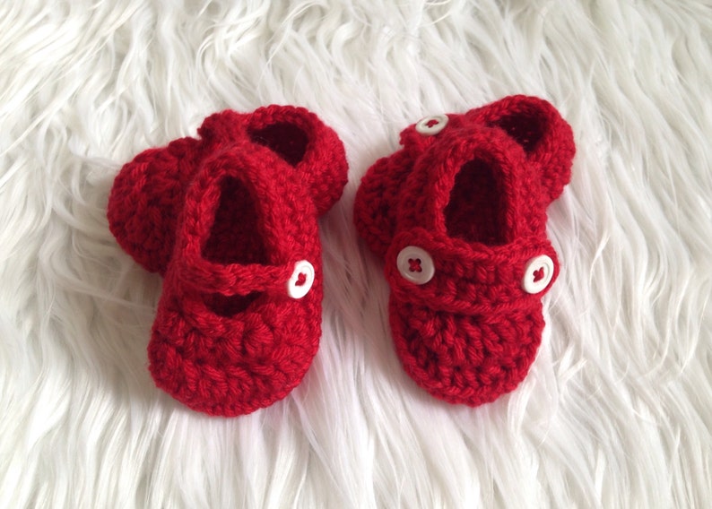 Baby Boy Newborn Christmas Shoes Red Baby Booties Crochet Etsy