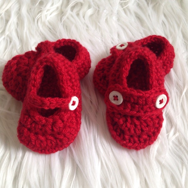 Preemie Christmas Shoes, Red Baby Booties, Crochet Red Shoes, Handmade Crochet, Baby Girl Shoes, Baby boy shoes, Christmas Outfit