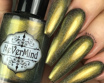 Holographic Multichrome: Gold, Yellow, Green Shifting Chameleon Holo Nail Polish - Buer