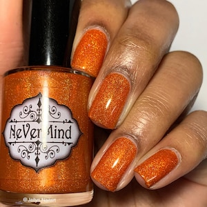 Orange Linear Holographic Nail Polish-  Pyrophilia