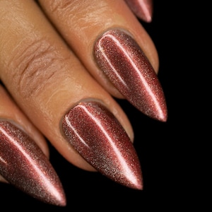 Red and Silver Magnetic Nail Lacquer - NeVerMind Apothecary Nail Polish - Love Bites