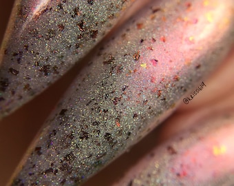 Red, Orange, Yellow Shifting Aura Holographic with Multichrome Flakes - Phoenix Fire | NeVerMind Polish