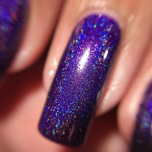 Purple Parade - Indigo Holographic Nail Polish - Violet Eggplant Holo