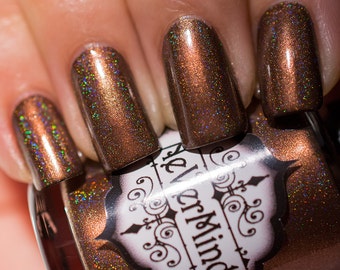 Bibliophilia - Brown Holographic Nail Polish | Holo