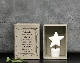 Friends like stars matchbox gift