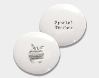 Special teacher - Porcelain pebble - gift- East of India