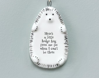 East of India Porcelain Hedgehog hanger - Hedge Hug
