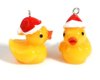 Christmas Resin Duck Charms x 5 per pack