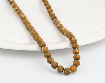 Khaki Mottled 8mm glass beads