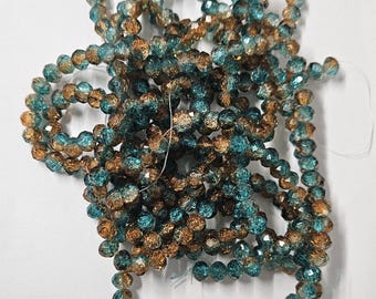 Crystal Glass Beads Round Various colours Faceted 8mm, choose from dropdown