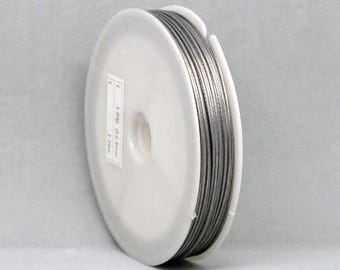 Nylon Coated Steel Jewellery beading Wire - Silver or Gold colour -0.8mm x 15m