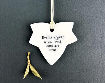 Porcelain leaf- Robins appear - East of India