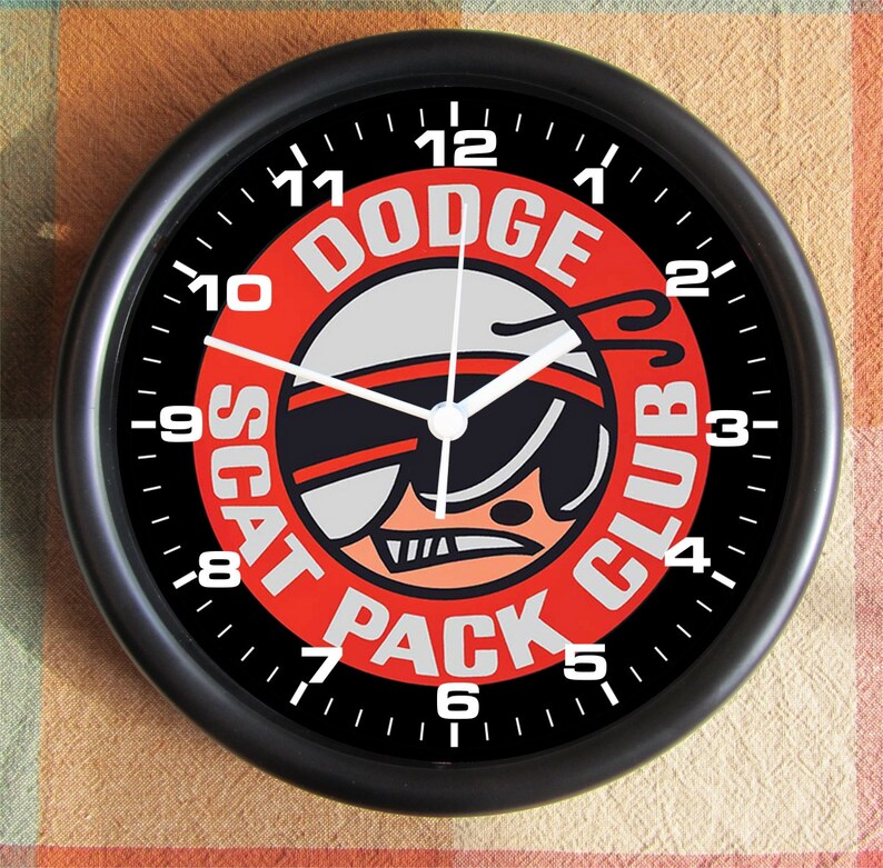 DODGE SCAT PACK Club Orange Logo Big 10 inch black wall