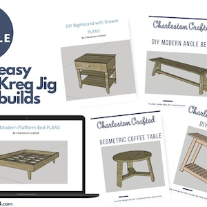BUNDLE of 5 Kreg Jig Project PDF Woodworking Plans