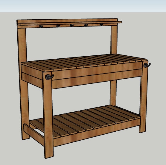 DIY Potting Bench With Hidden Storage - Printable PDF Woodworking Plans ...