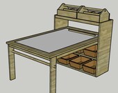DIY Kid's Arts and Crafts Table with Art Supply Caddy - WOODWORKING PLANS