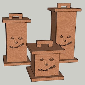 Wooden Pumpkin Jack-O-Lantern Woodworking PDF Plans Printable
