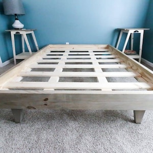 King Platform Bed Frame Plans Printable PDF Woodworking Plans Printable