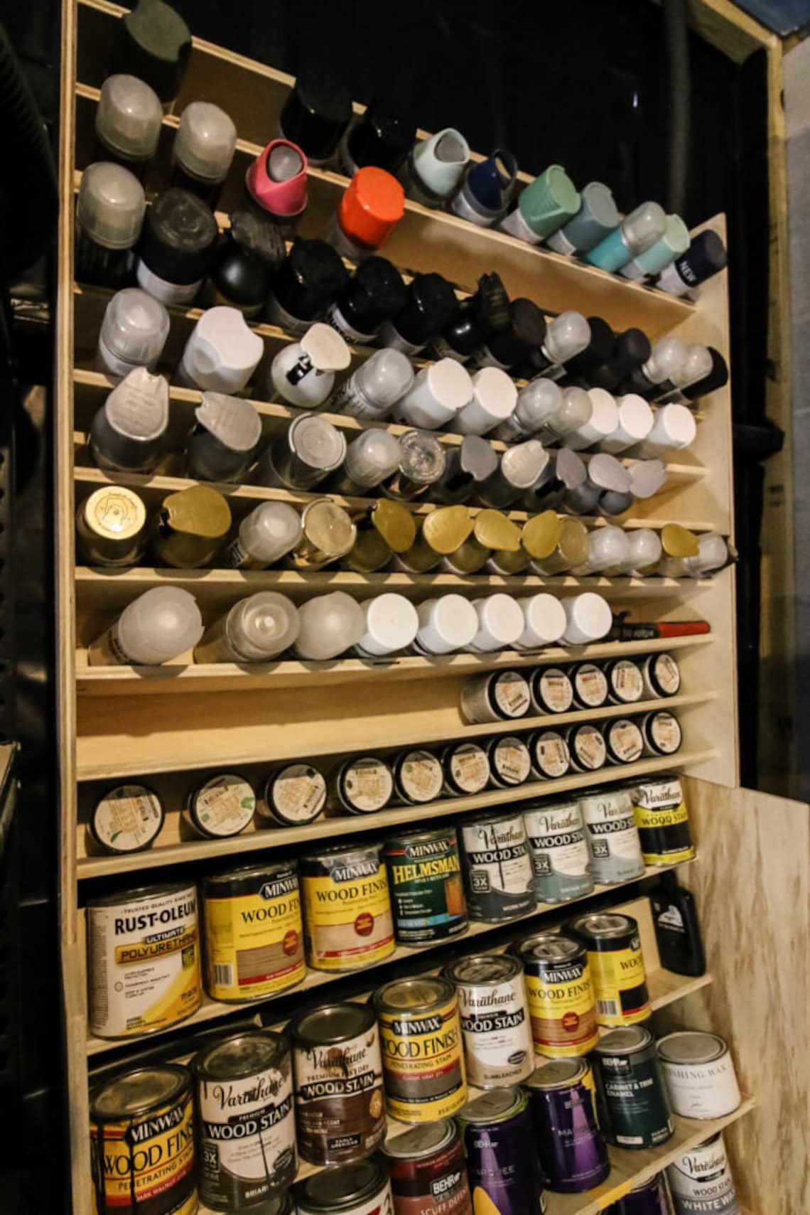 DIY Spray Paint Storage Rack Printable PDF Woodworking Plans Etsy