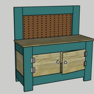 Toddler Workbench or Kid's Kitchen Woodworking PDF Plans Printable