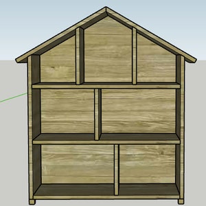 DIY dollhouse bookshelf Woodworking PDF Plans Printable image 3