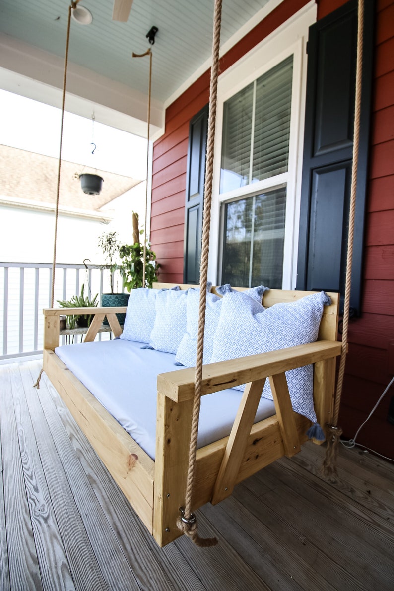 DIY Porch Bed Swing Twin Mattress Size Printable PDF Woodworking Plans