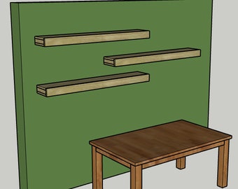 Simple wooden floating shelves PDF Printable Woodworking Plans