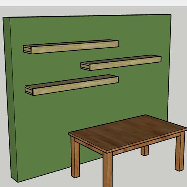 Simple wooden floating shelves PDF Printable Woodworking Plans