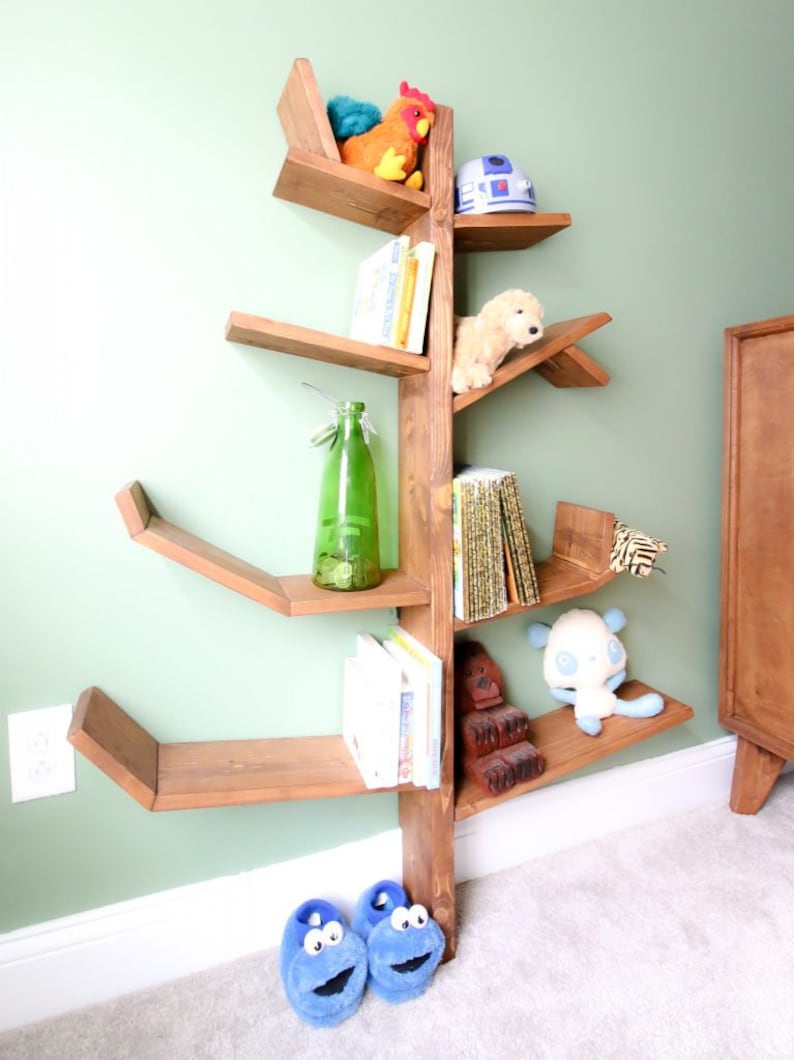 DIY tree shaped bookshelf Woodworking PDF Plans Printable Etsy