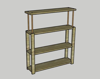 Rustic Metal and Wood Console Table PDF Printable Woodworking Plans