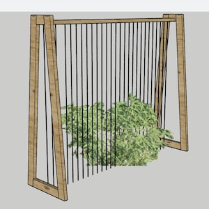 Climbing pea garden trellis - PDF Printable Woodworking Plans