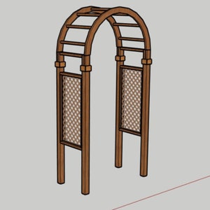 Garden Arbor Arch PDF Printable Woodworking Plans