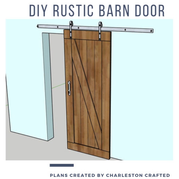 Rustic Wooden Barn Door Printable PDF Woodworking Plans