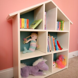 DIY dollhouse bookshelf Woodworking PDF Plans Printable image 2