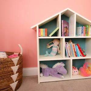 DIY dollhouse bookshelf Woodworking PDF Plans Printable image 4