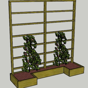 DIY raised bed garden with trellis - Printable PDF Woodworking Plans