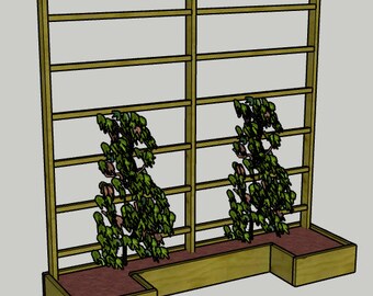 DIY raised bed garden with trellis - Printable PDF Woodworking Plans