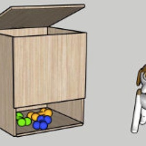 Dog Toy Box Storage Bin PDF Woodworking Plans