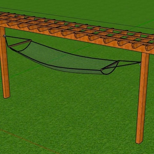 Hammock Stand with Pergola PDF Printable Woodworking Plans