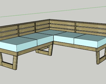Modern outdoor sectional couch PDF Woodworking Plans Printable