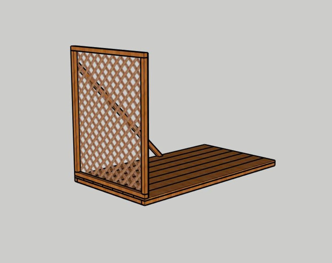 Hidden Outdoor Trash Can Storage PDF Printable Woodworking Etsy