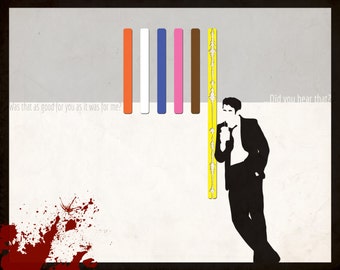 Digital Soundform inspired by Reservoir Dogs, "...did you hear that" 20 x 16 poster
